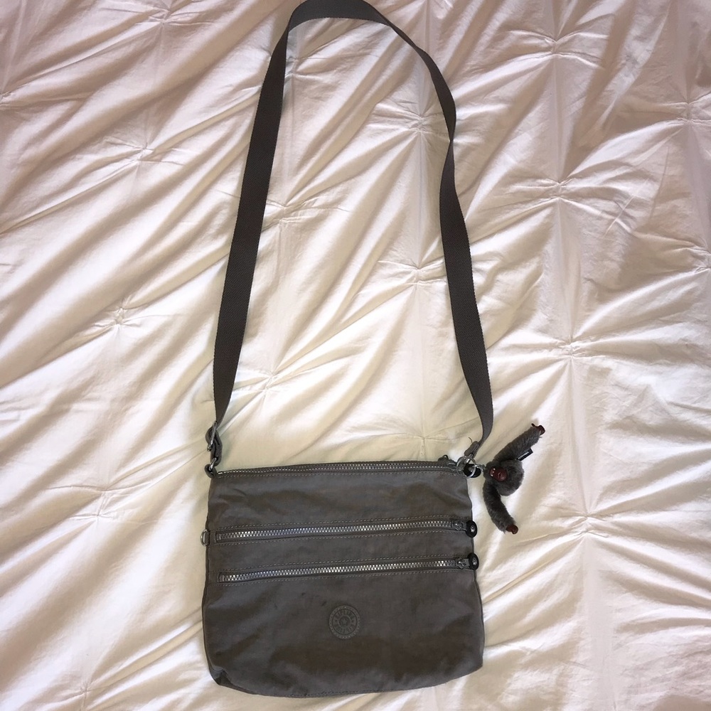 Gray Kipling CrossBody Bag w Original KeyChain